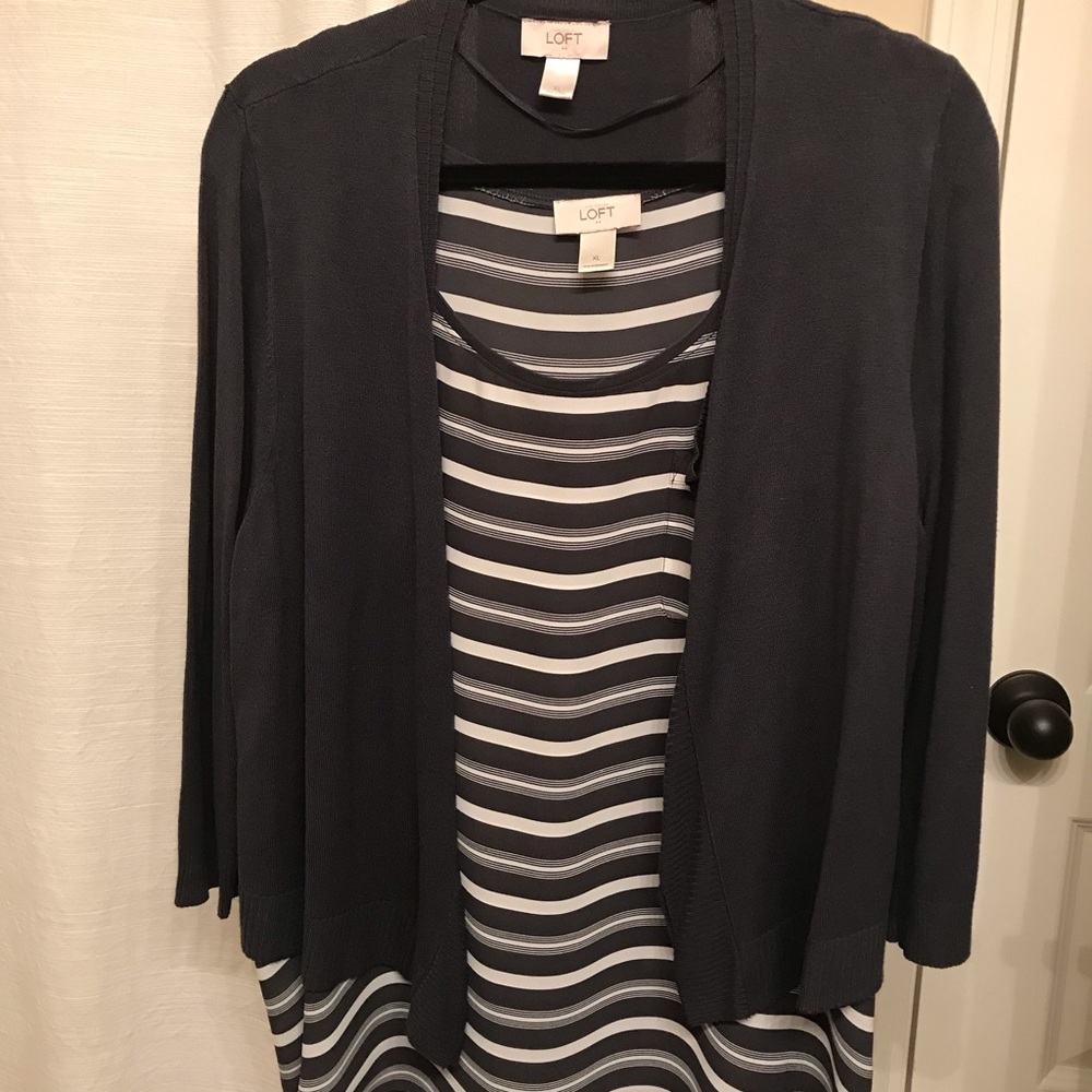 Ann Taylor Loft Tank & Cardigan